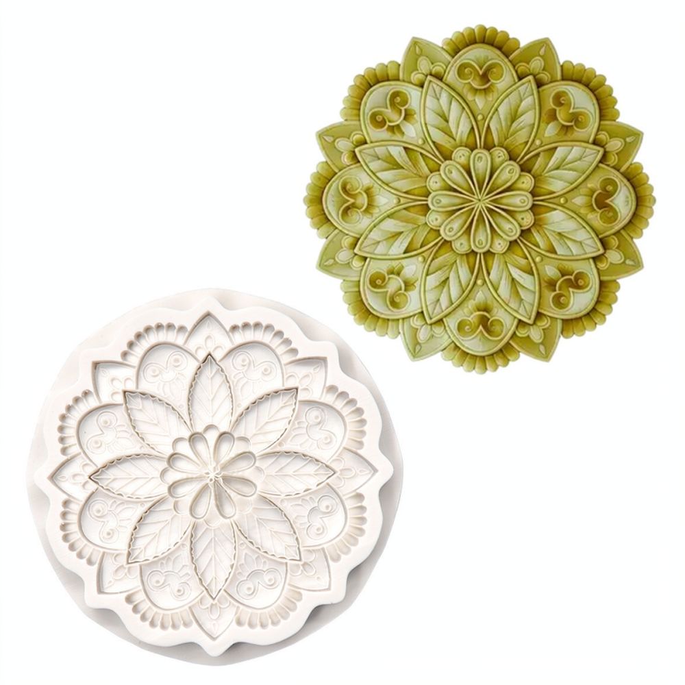 Silicone Epoxy Resin Molds Set - Cetakan Silikon Bentuk Bunga Bundar untuk
