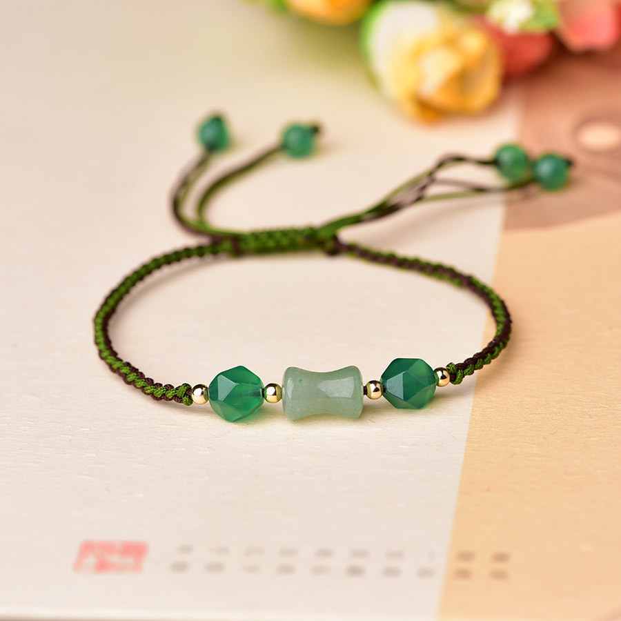 Beading - Gelang Manik Giok Hijau Alami Hadiah