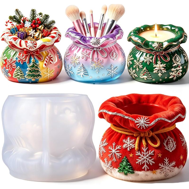 Silicone Epoxy Resin Molds Set - 1. Cetakan resin epoksi bertema Natal,