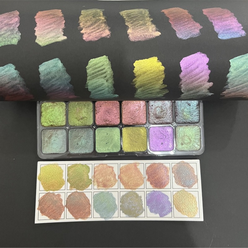 Watercolor Paint Set Solid Pigment - Cat Air Warna Solid Chameleon, Pigmen
