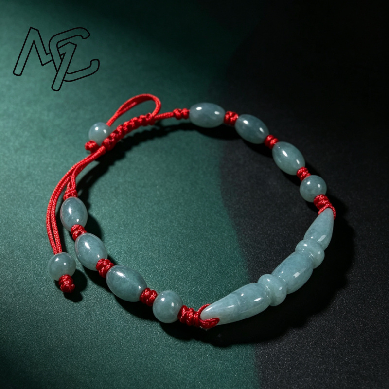 Beading - Manik-manik Batu Giok Biru Alami, Batu