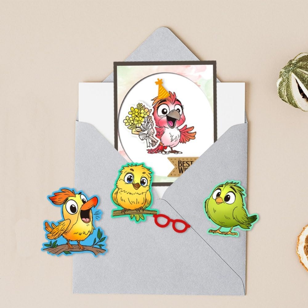 Stempel Bening Burung Lucu unt - Clear Silicone Stamps For Card Making ulasan dan harga