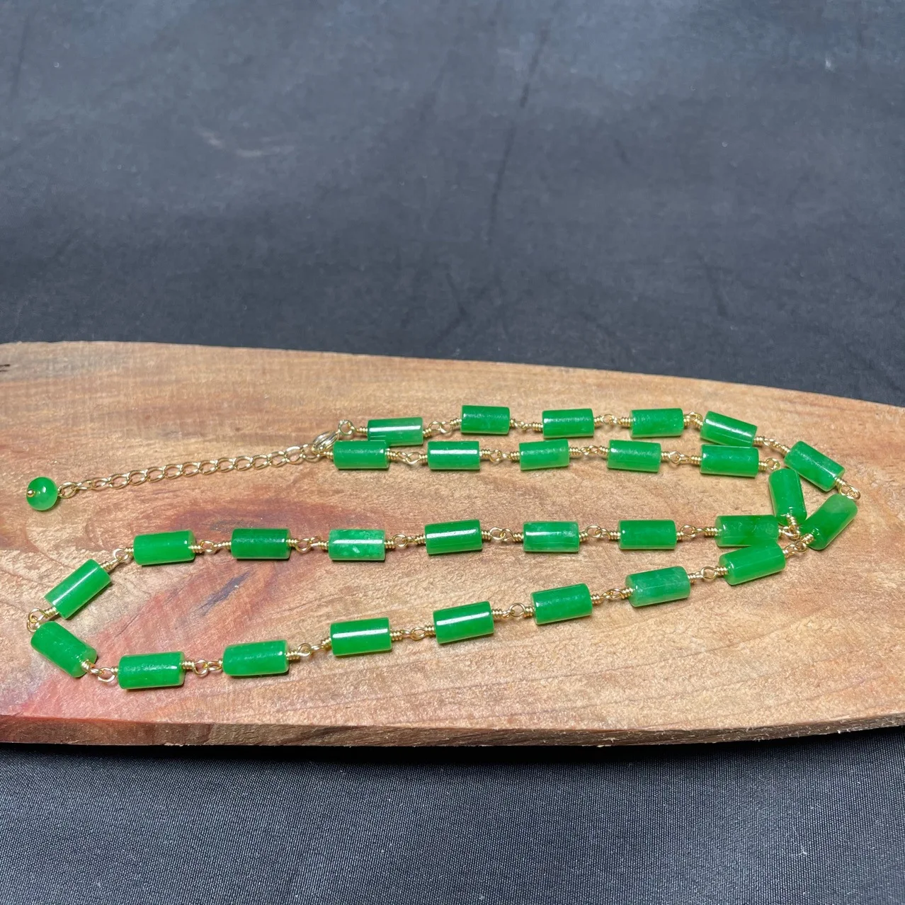 Kalung Manik-manik Giok Hijau  - Beading ulasan dan harga
