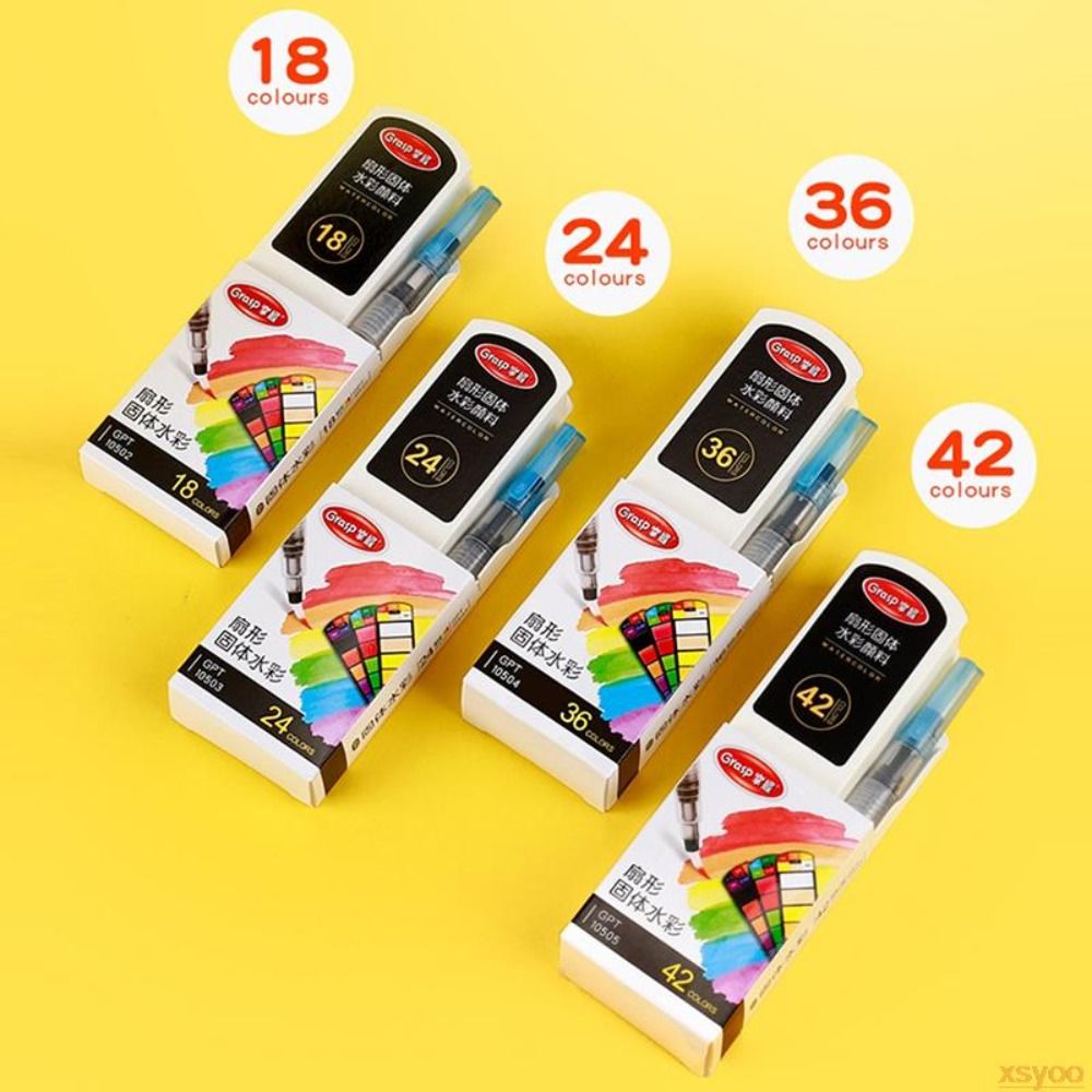 Set Cat Air Lipat dengan Kuas  - Watercolor Paint Set Solid Pigment ulasan dan harga