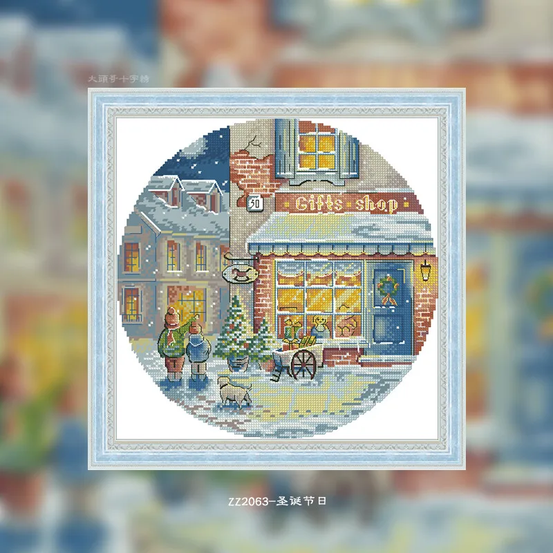 [CC2245 - Hari Natal, sebagian - Cross Stitch Stamped Kits Beginners ulasan dan harga