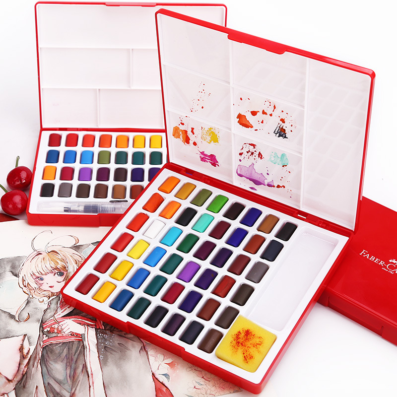 Set cat air padat 24/36/48 war - Watercolor Paint Set Solid Pigment ulasan dan harga