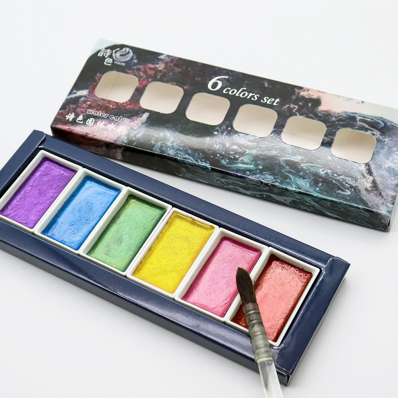 Set Padat Pigmen Cat Air Mutia - Watercolor Paint Set Solid Pigment ulasan dan harga